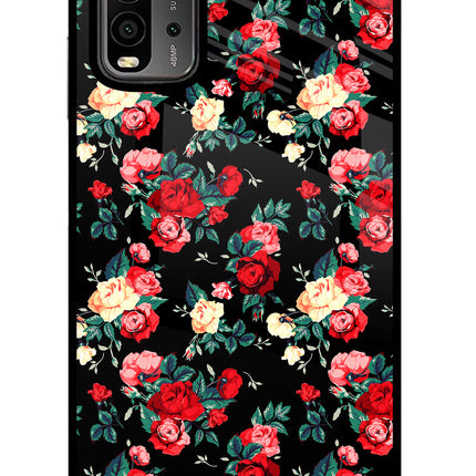 Rose Pattern Redmi 9 Power Glass Case