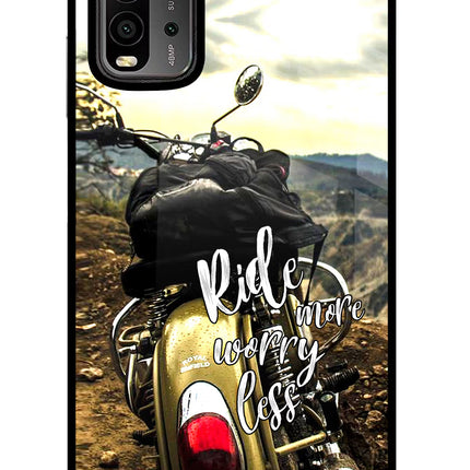 Ride More Worry Less Redmi 9 Power Glass Case
