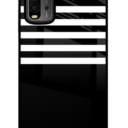 Black and White Print Redmi 9 Power Glass Case