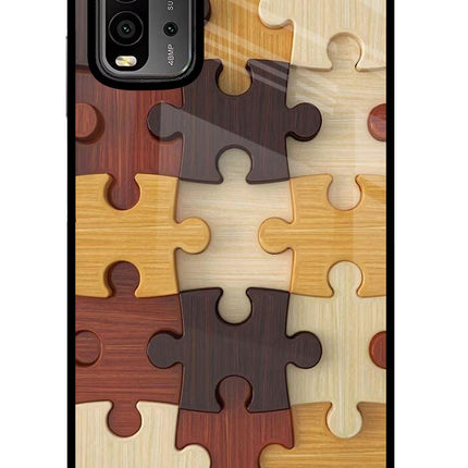 Wooden Puzzle Redmi 9 Power Glass Case