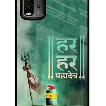 Har Har Mahadev Shivling Redmi 9 Power Glass Case