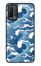 Blue Waves Redmi 9 Power Glass Case