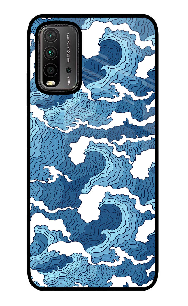 Blue Waves Redmi 9 Power Glass Case