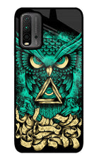 Green Owl Redmi 9 Power Glass Case