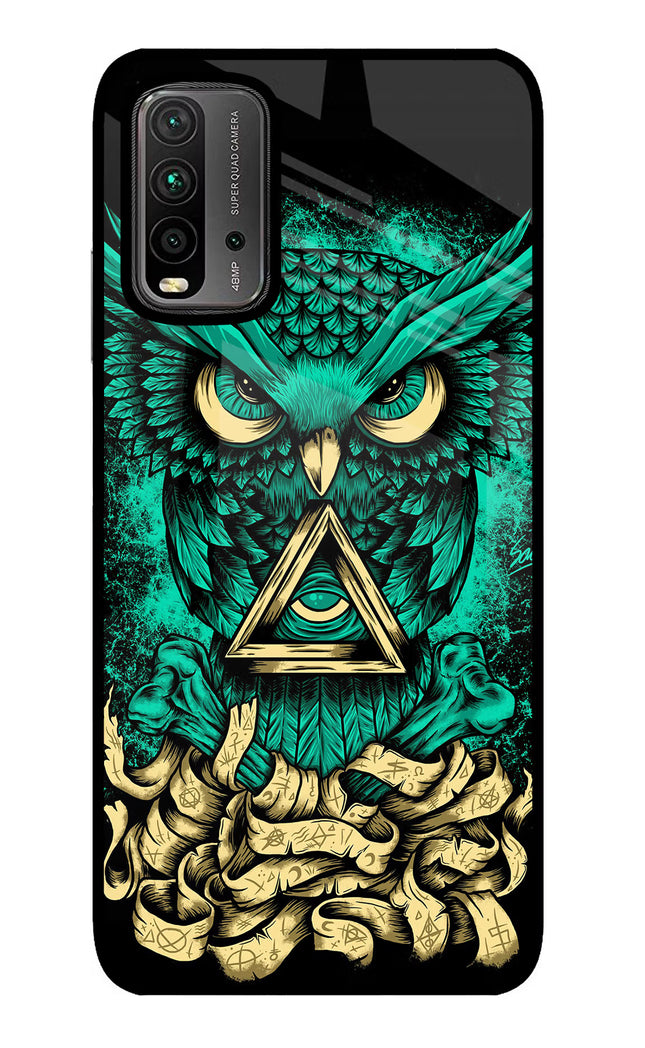 Green Owl Redmi 9 Power Glass Case