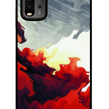 Fire Cloud Redmi 9 Power Glass Case