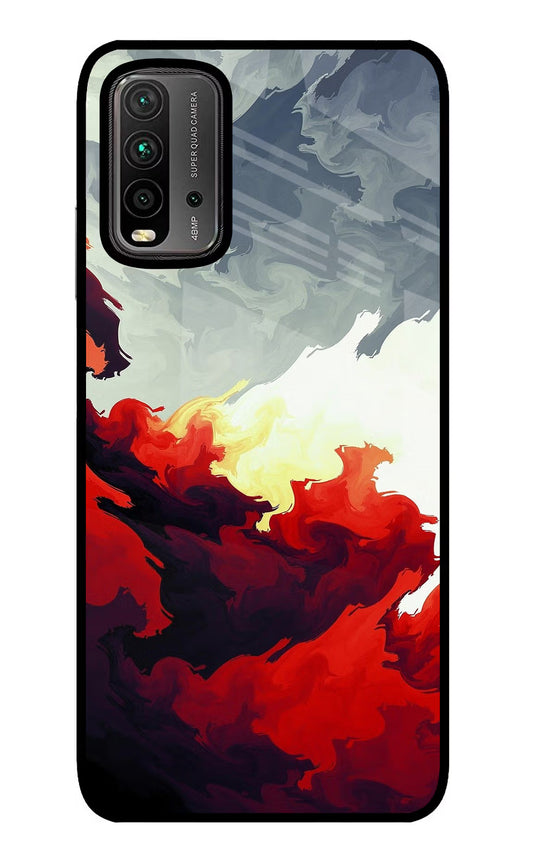 Fire Cloud Redmi 9 Power Glass Case