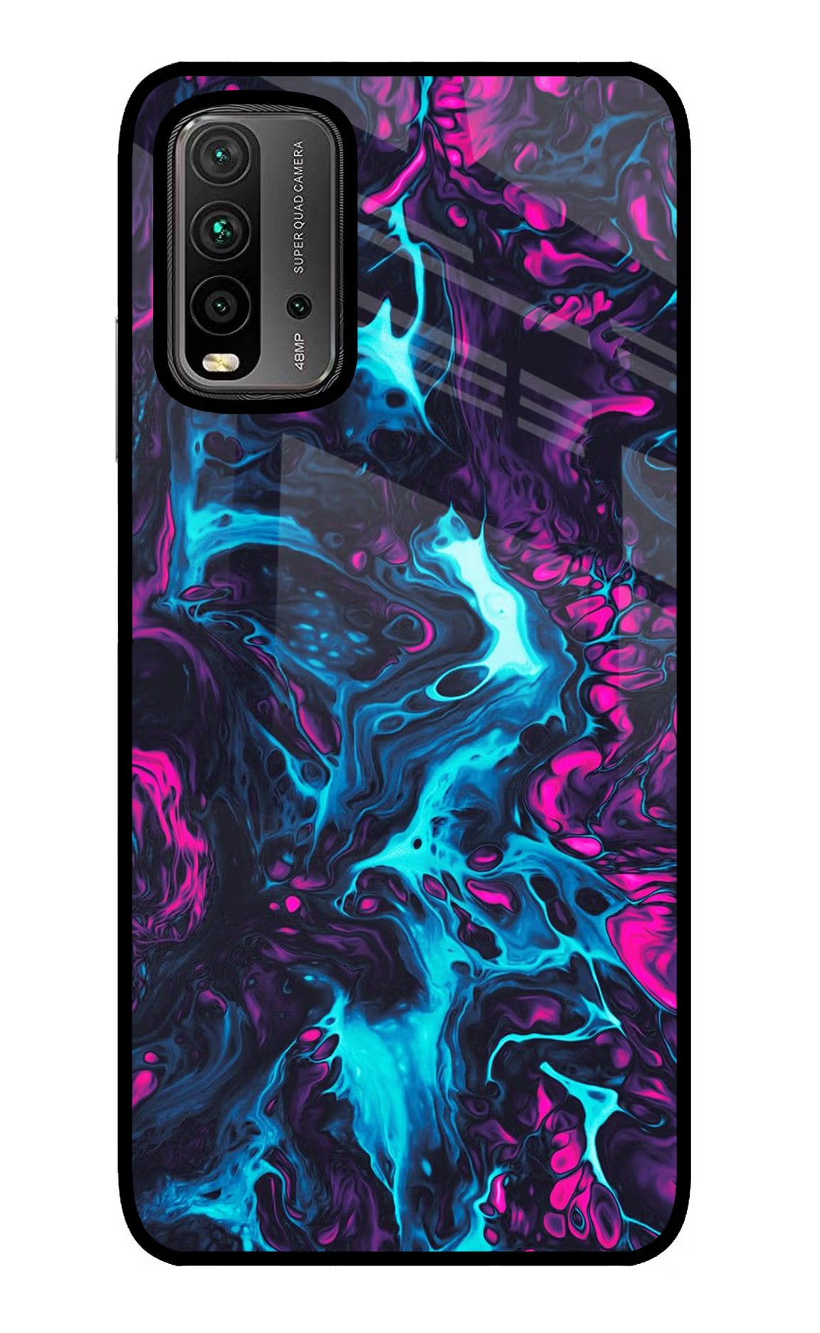 Abstract Redmi 9 Power Glass Case Back Cover by Casekaro