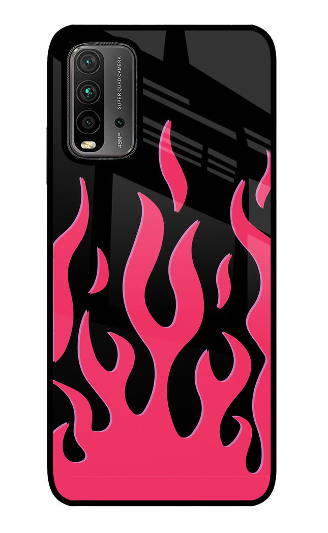 Fire Flames Redmi 9 Power Glass Case
