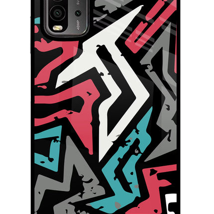 Geometric Graffiti Redmi 9 Power Glass Case
