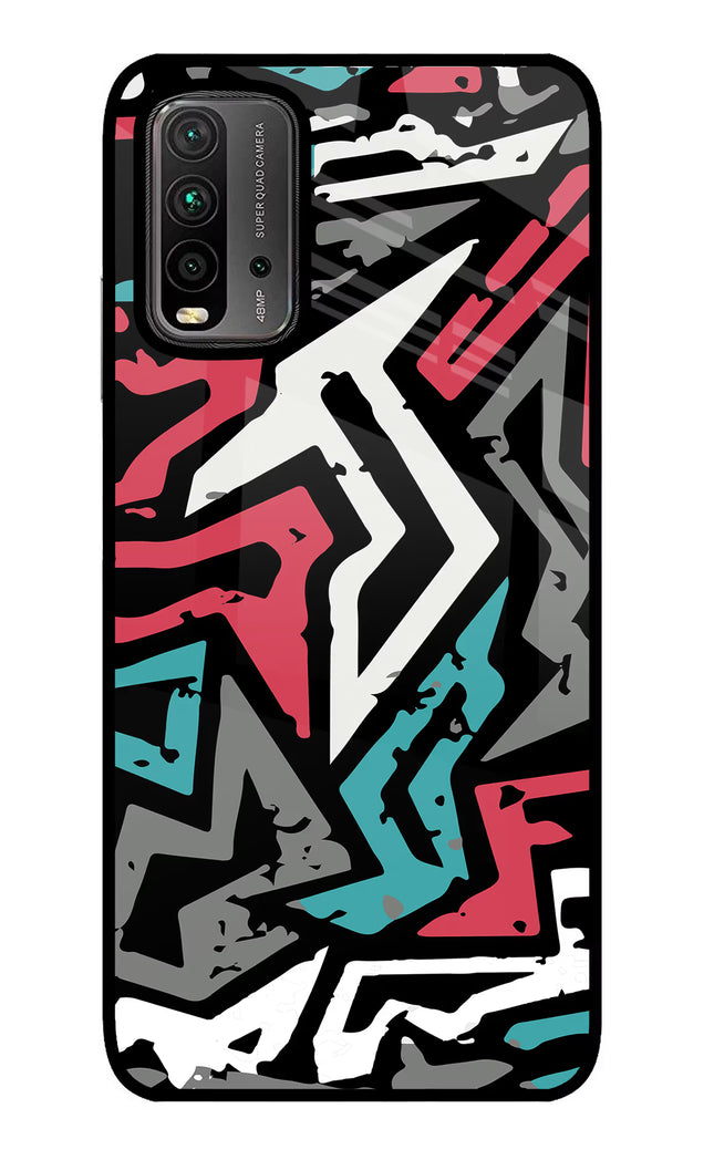 Geometric Graffiti Redmi 9 Power Glass Case