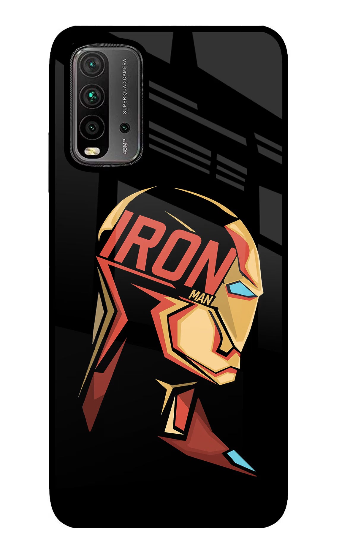 IronMan Redmi 9 Power Glass Case Back Cover by Casekaro