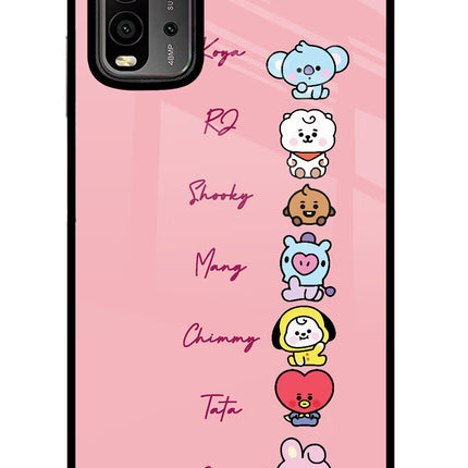 BTS names Redmi 9 Power Glass Case