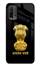 Satyamev Jayate Golden Redmi 9 Power Glass Case