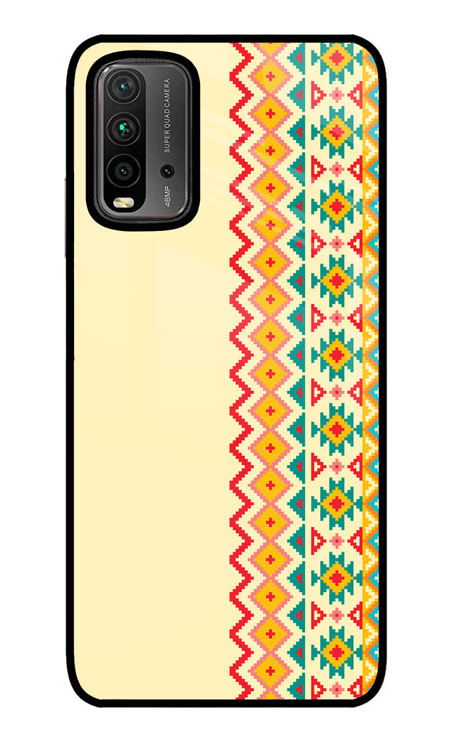 Ethnic Seamless Redmi 9 Power Glass Case