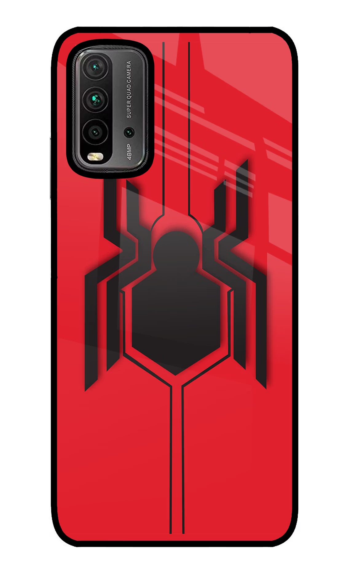 Spider Redmi 9 Power Glass Case Back Cover by Casekaro