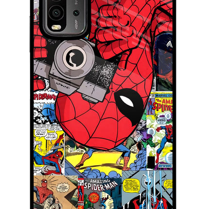 Spider Man Redmi 9 Power Glass Case Back Cover by Casekaro