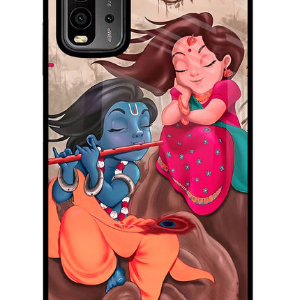 Radhe Krishna Redmi 9 Power Glass Case