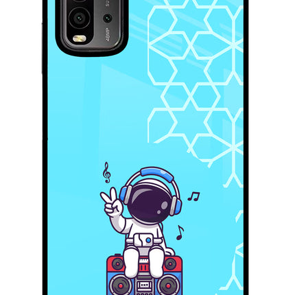 Cute Astronaut Chilling Redmi 9 Power Glass Case
