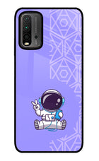 Cute Astronaut Chilling Redmi 9 Power Glass Case