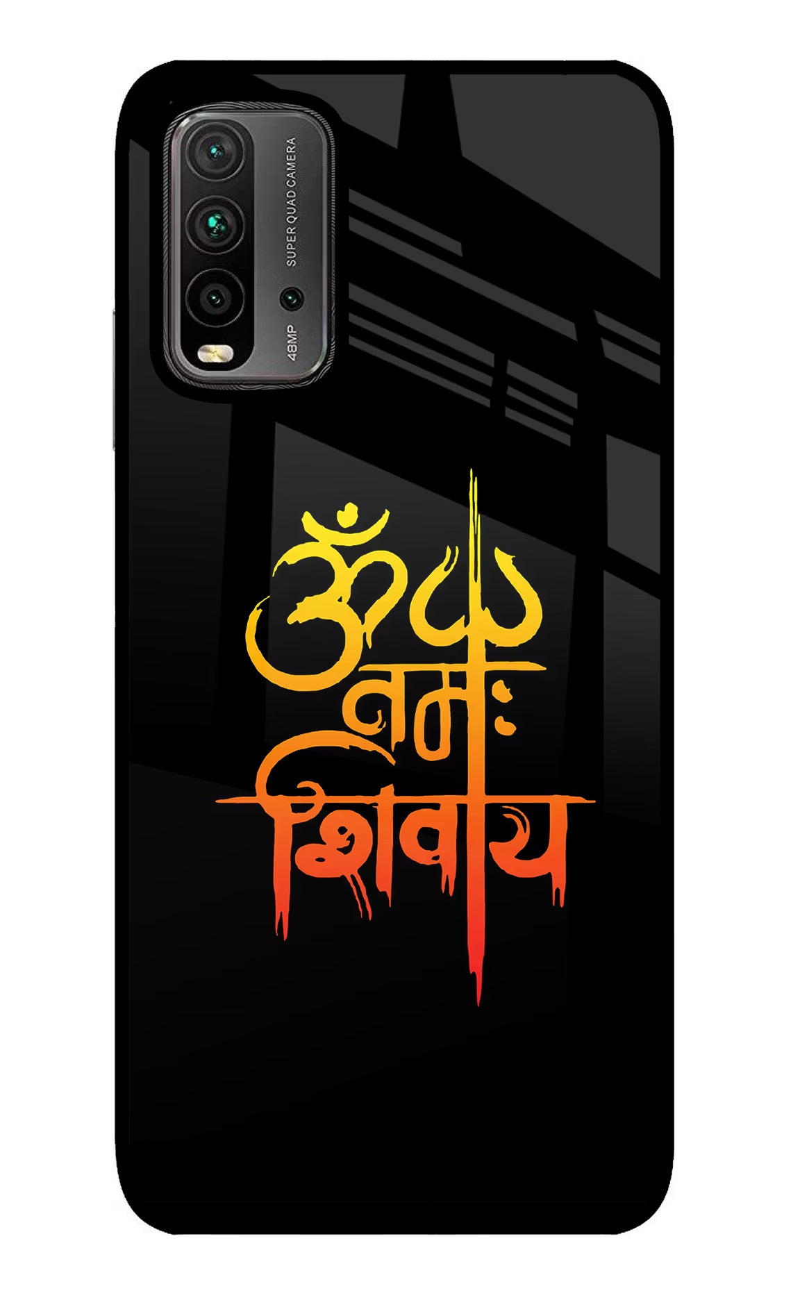 Om Namah Shivay Redmi 9 Power Glass Case Back Cover by Casekaro