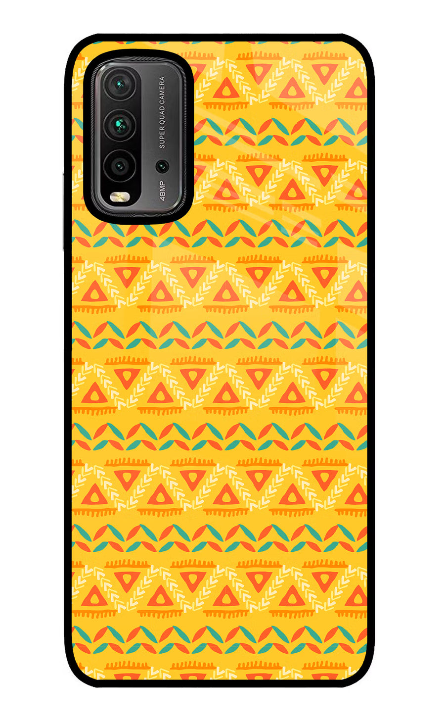 Tribal Pattern Redmi 9 Power Back Cover, Glass case