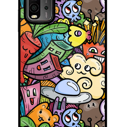 Veggie Doodle Redmi 9 Power Glass Case