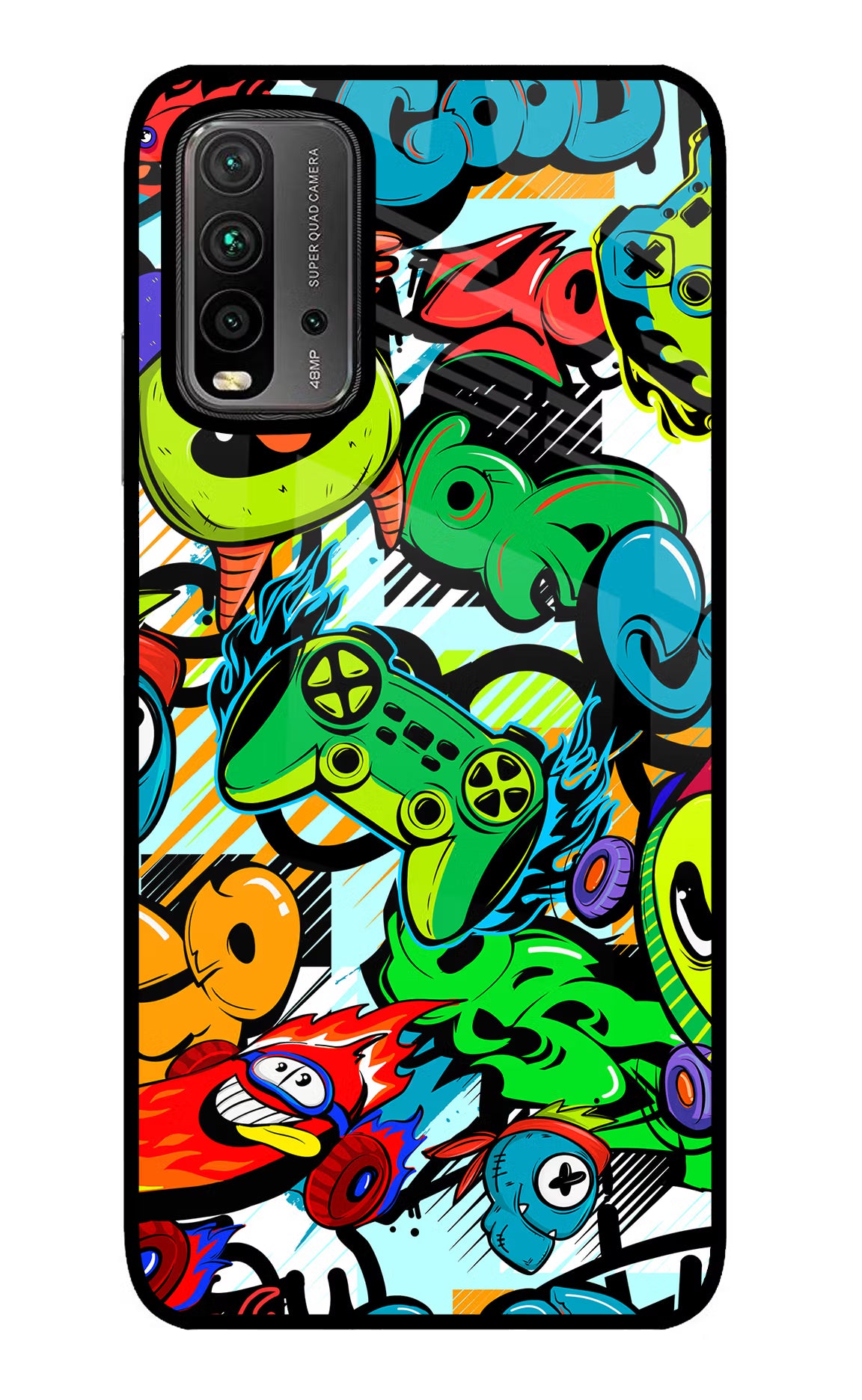 Game Doodle Redmi 9 Power Glass Case