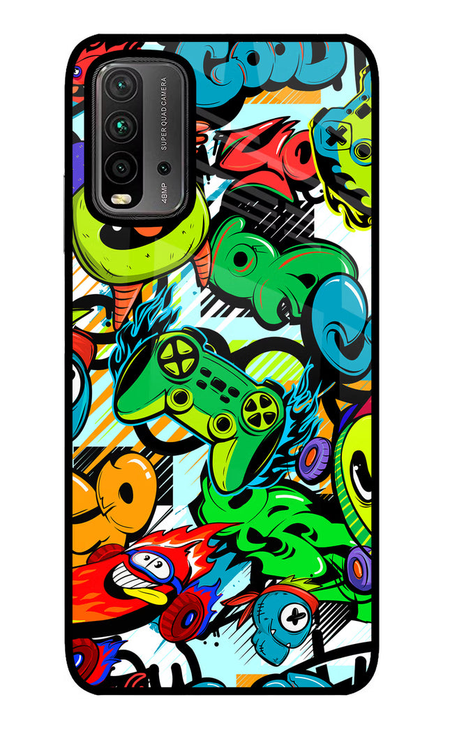 Game Doodle Redmi 9 Power Glass Case