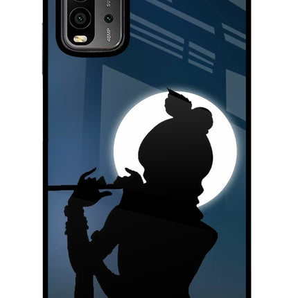 Shri Krishna Silhouette Redmi 9 Power Glass Case