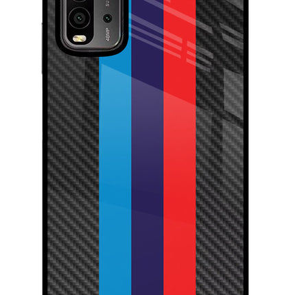 BMW Stripes Pattern Redmi 9 Power Glass Case