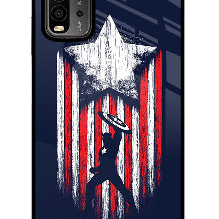 Captain America Marvel Art Redmi 9 Power Glass Case