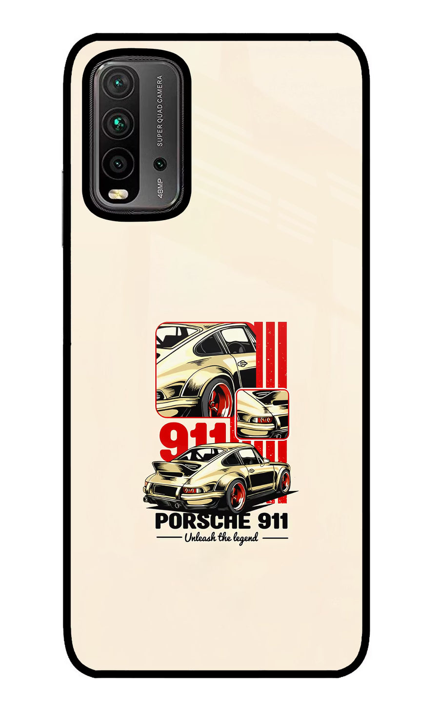 Classic Porsche 911 Redmi 9 Power Back Cover, Glass case