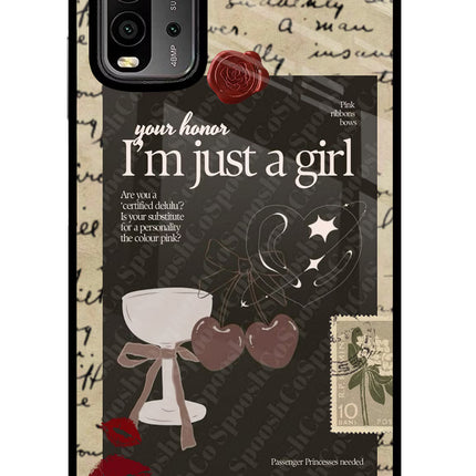 I am just a girl Redmi 9 Power Glass Case