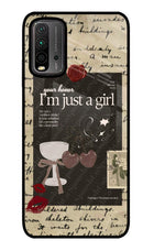 I am just a girl Redmi 9 Power Glass Case
