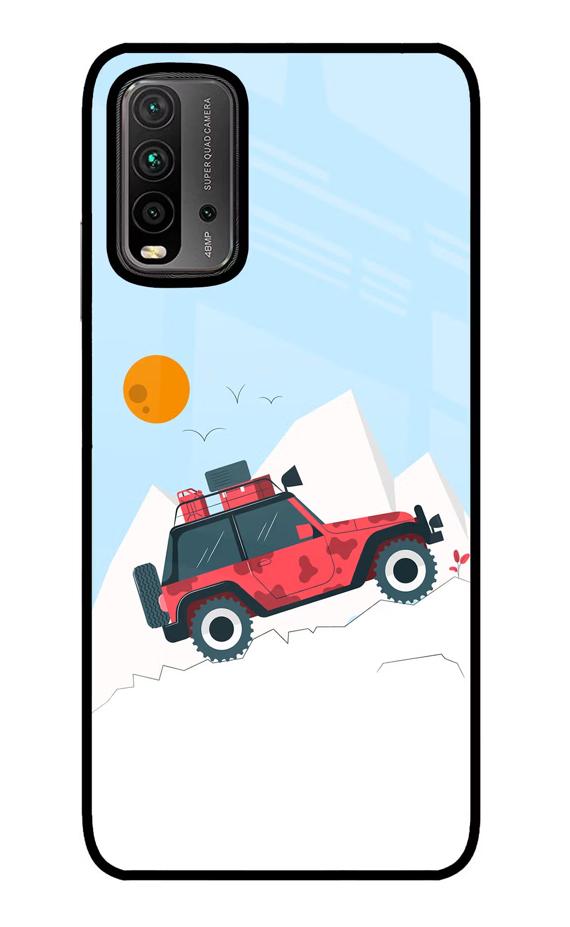 Mountain Trail Beast Redmi 9 Power Glass Case Back Cover by Casekaro
