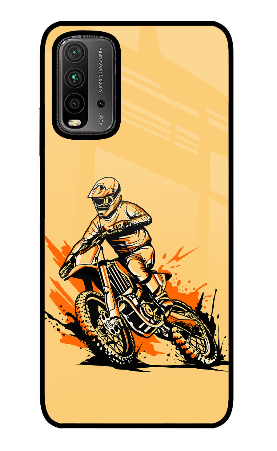 Off-Road Fury Redmi 9 Power Back Cover, Glass case