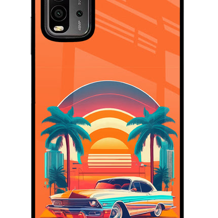 Palm Drive 80s Redmi 9 Power Glass Case