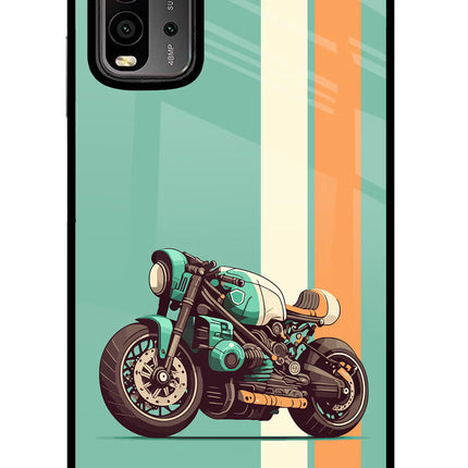 Striped Moto Drift Redmi 9 Power Glass Case