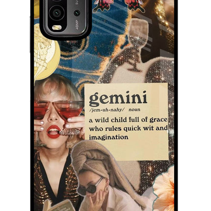 Gemini Zodiac Redmi 9 Power Glass Case