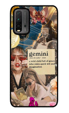 Gemini Zodiac Redmi 9 Power Glass Case