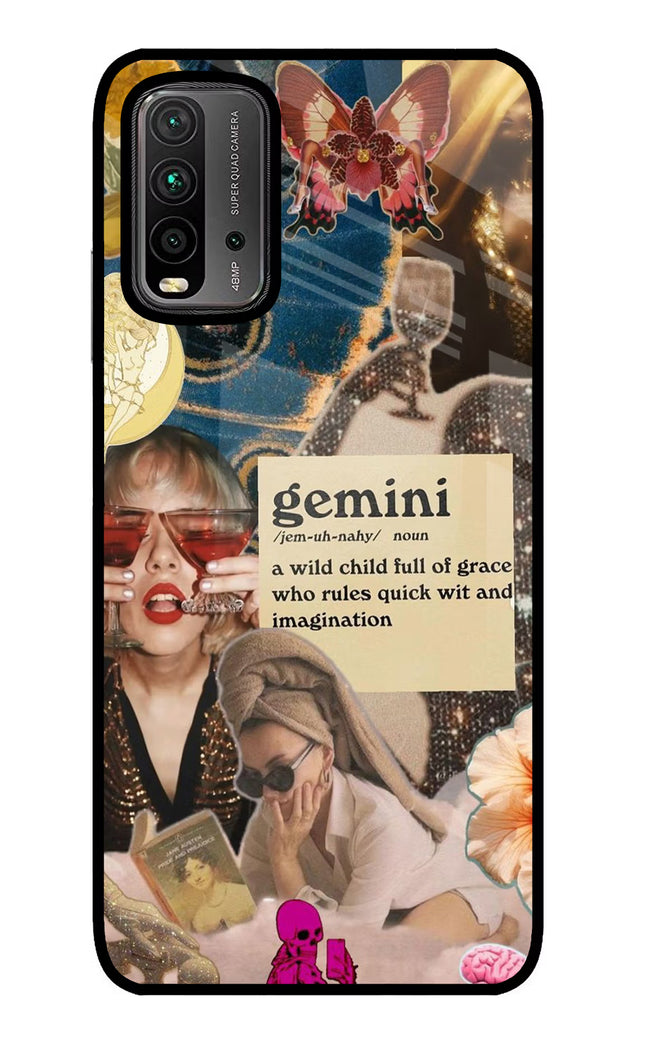 Gemini Zodiac Redmi 9 Power Glass Case