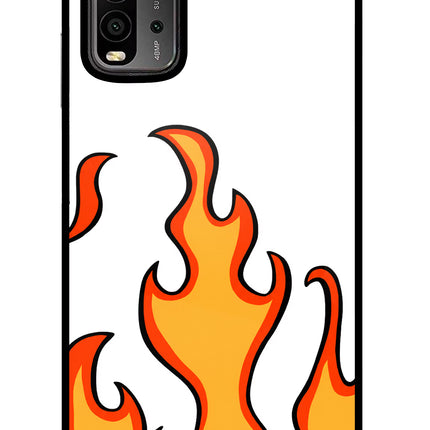 Fired Up – White Redmi 9 Power Glass Case