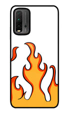 Fired Up – White Redmi 9 Power Glass Case