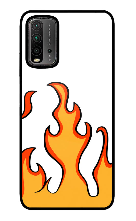Fired Up – White Redmi 9 Power Glass Case