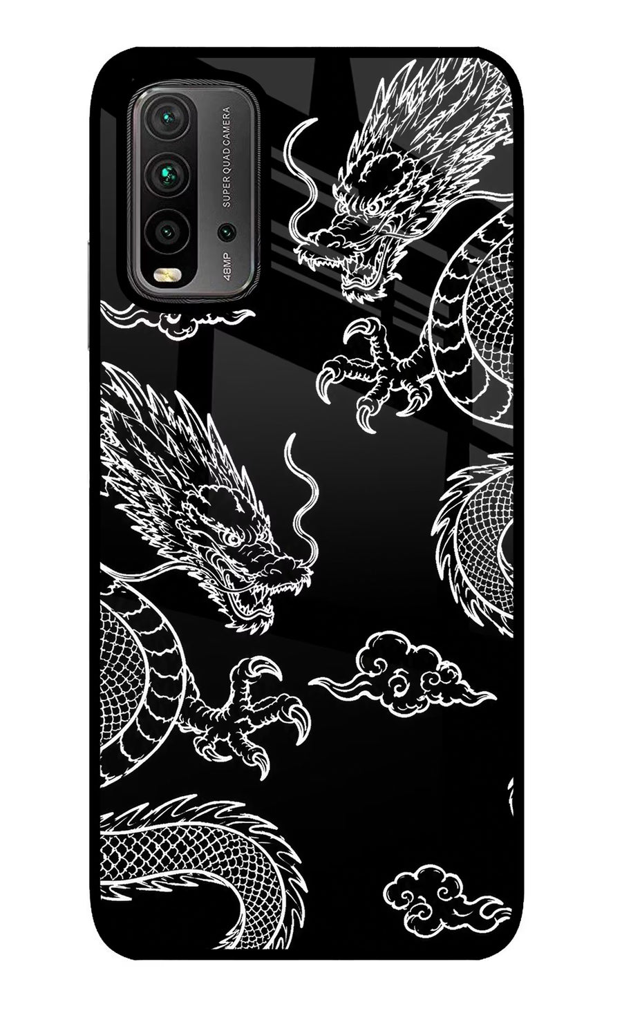 Twin Dragons Redmi 9 Power Back Cover, Glass case