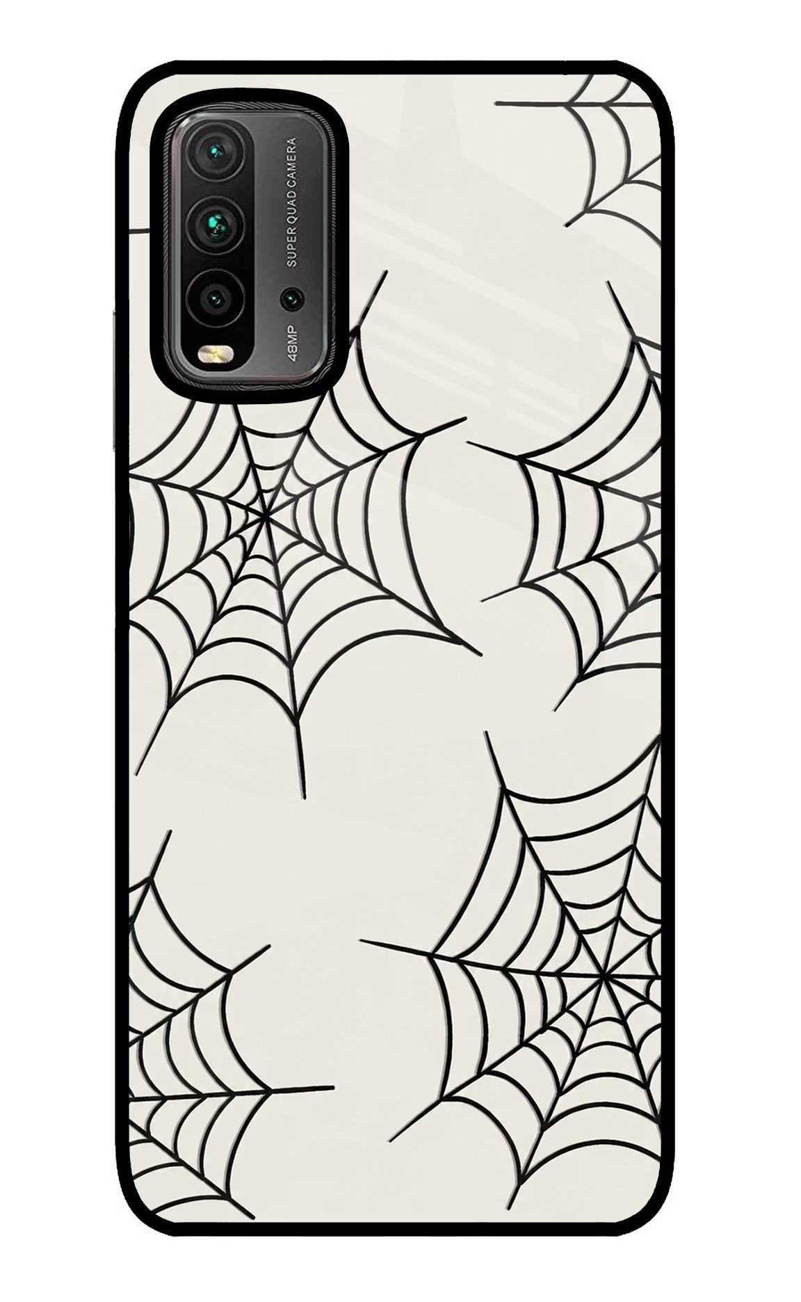 Spider Web Redmi 9 Power Glass Case