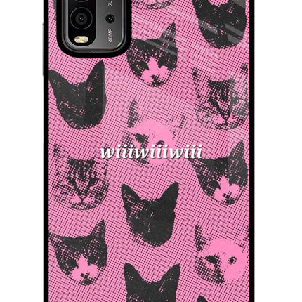 Pink Cats Redmi 9 Power Glass Case