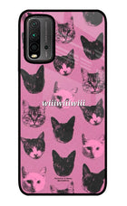 Pink Cats Redmi 9 Power Glass Case