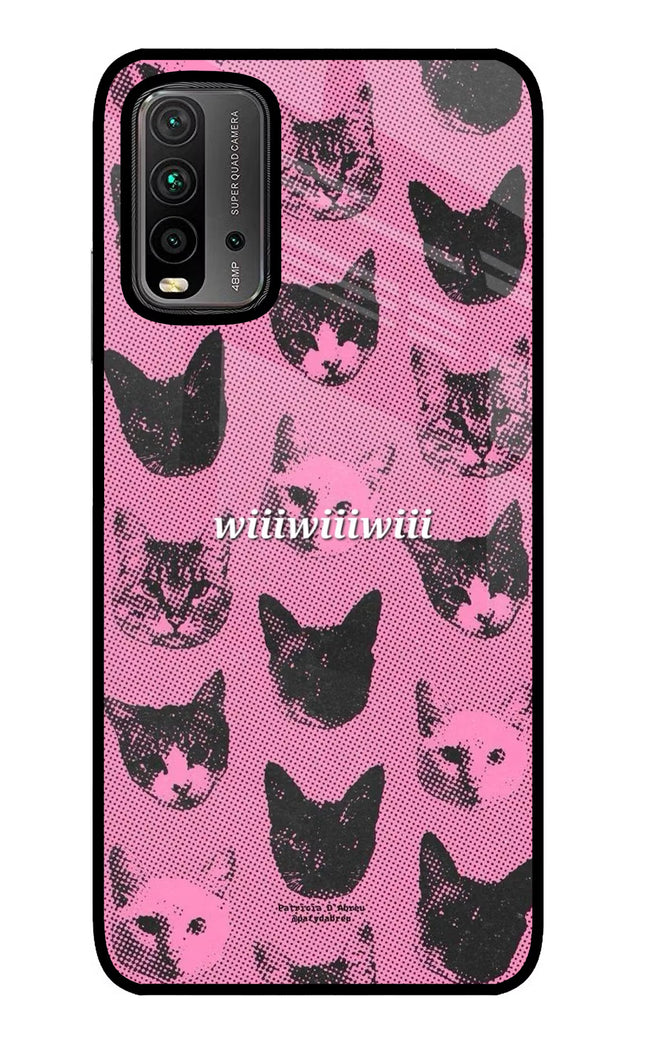 Pink Cats Redmi 9 Power Glass Case